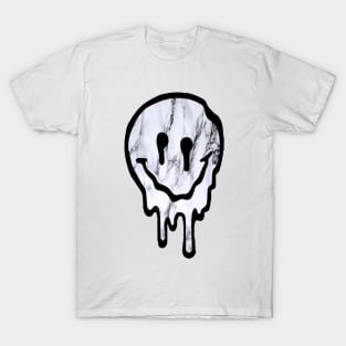 marble drippy smiley face T-Shirt